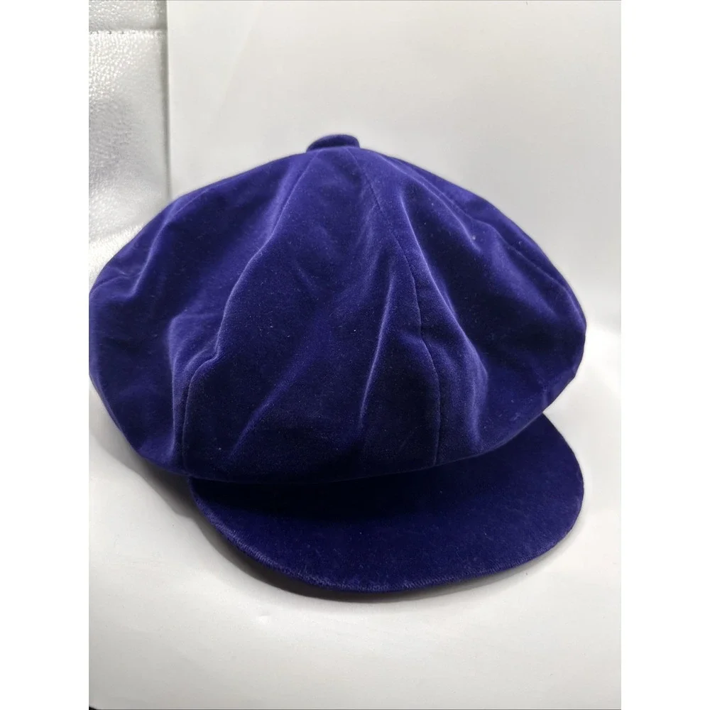 Vintage Velvet Cab Hat By New York Hat‎ & Cap Co Blue Velvet